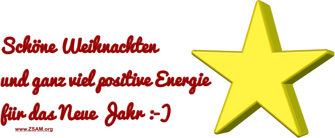 Frohe Weihnachten und ganz viel positive Energie fürs Neue Jahr