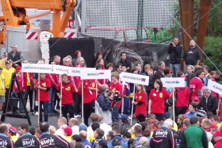 entry of the athletes