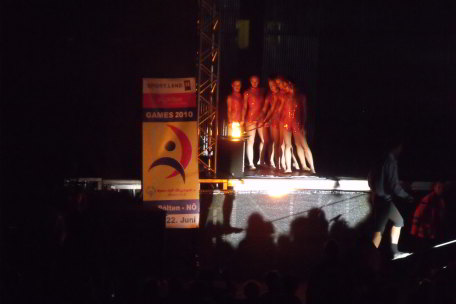 Olympic flame is lit