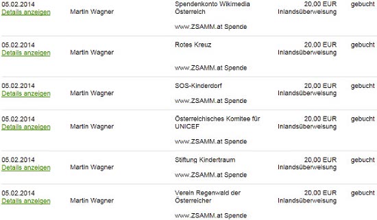 ZSAM.org Donations 2014